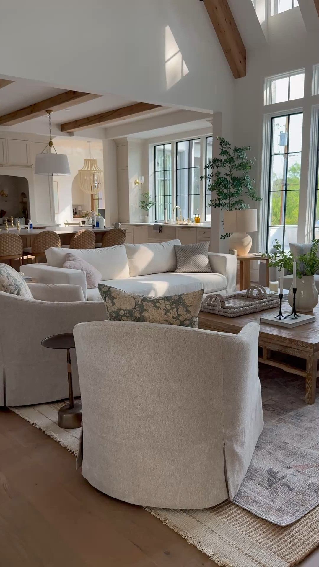 Living room furniture and decor!! Love these sofas and swivel chairs. Also this rug combo is on sale for Memorial Day!!

#LTKHome #LTKSaleAlert