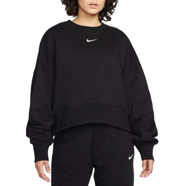 Women's Nike Sportswear Phoenix Fleece Crewneck Sweatshirt Medium Black/Sail | Scheels Sports