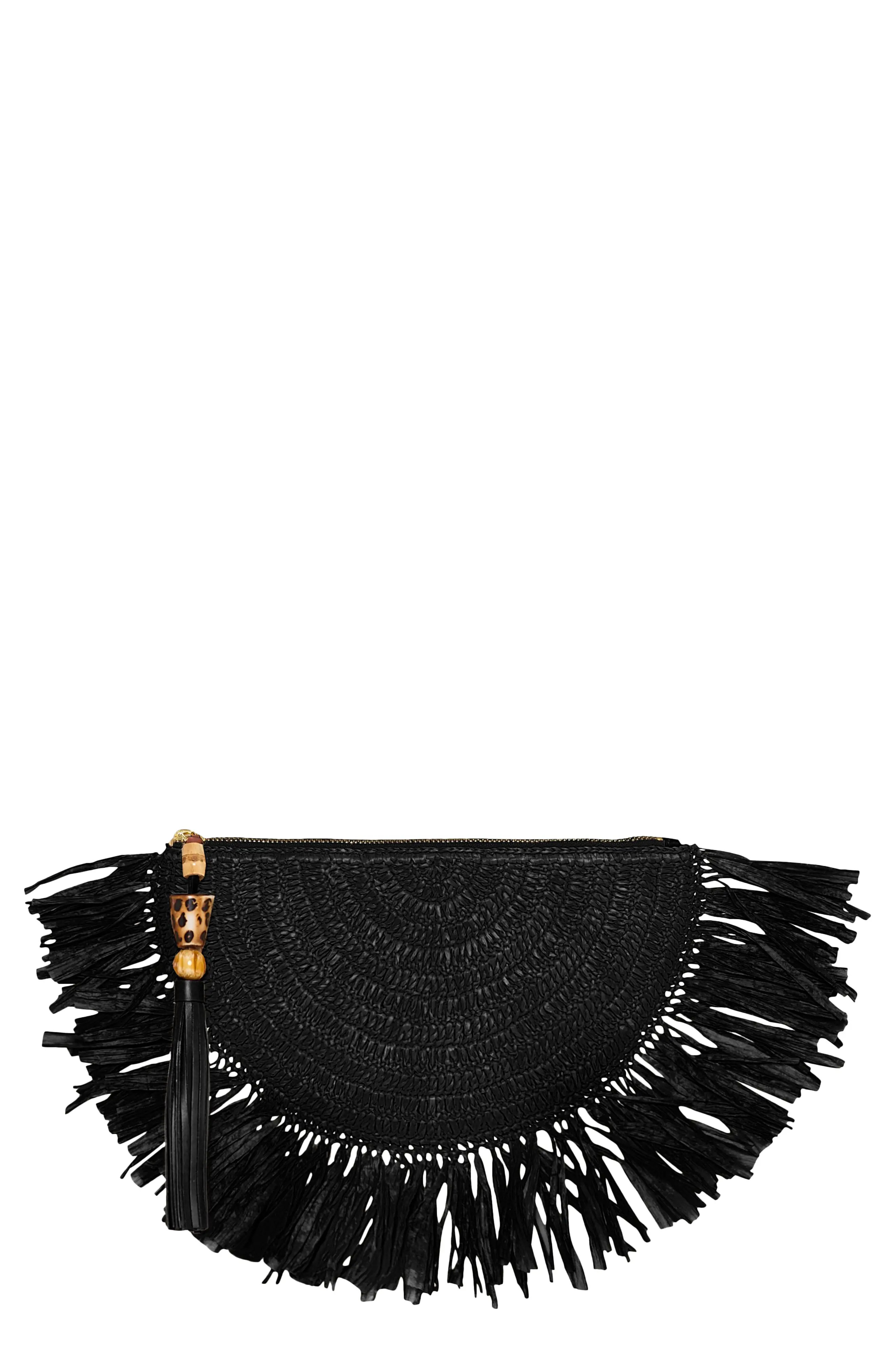 Rebecca Minkoff Lucia Fringe Clutch in Black at Nordstrom | Nordstrom