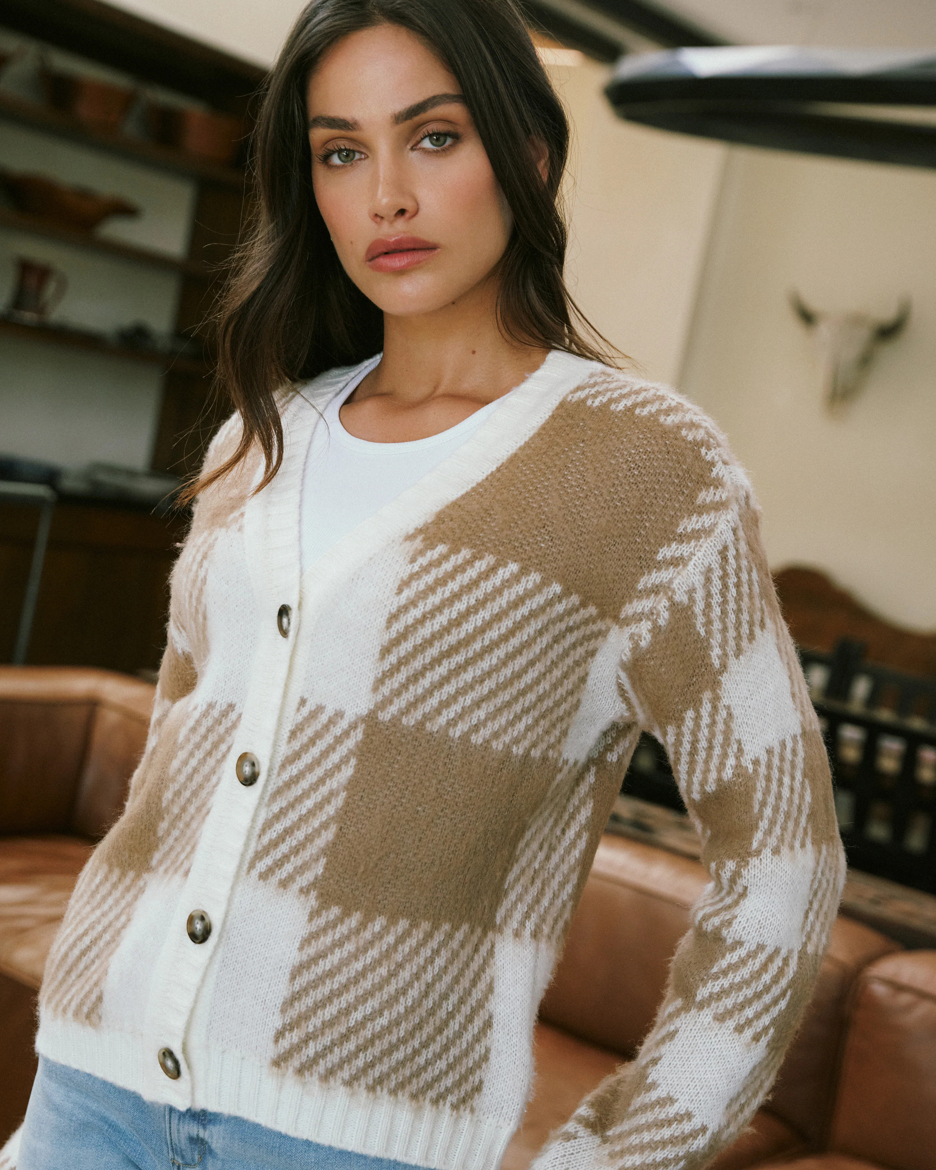 Harper Plaid Cardigan | 7Diamonds