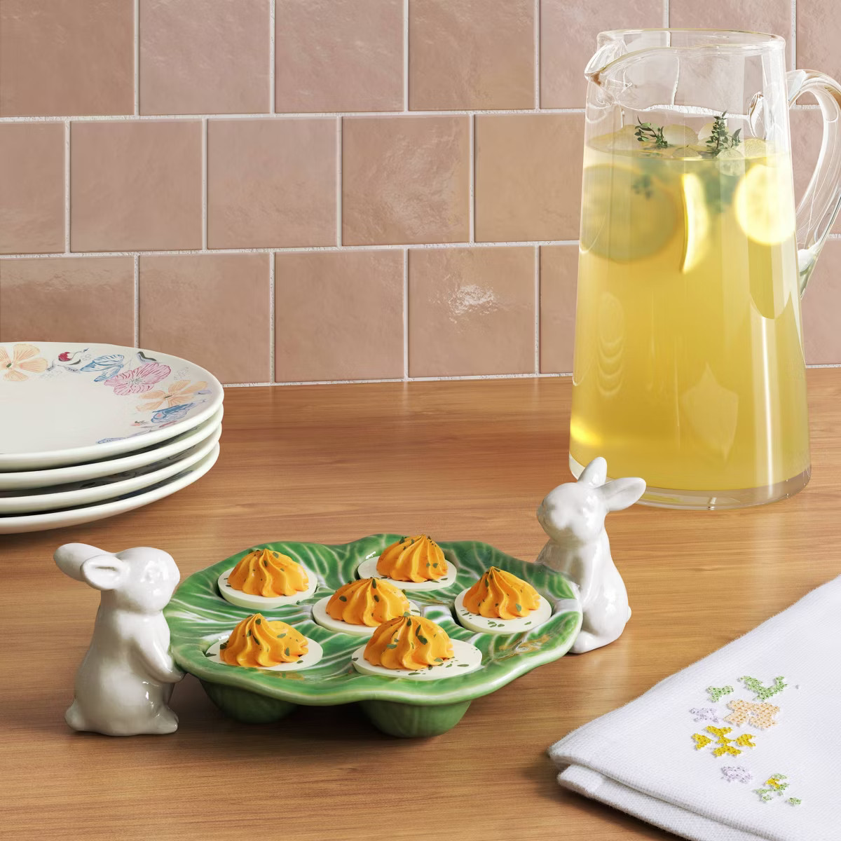 Stoneware Cabbage Egg Serving Platter - Threshold™ | Target