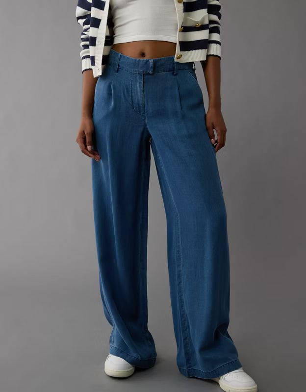 AE Dreamy Drape High-Waisted Wide-Leg Trouser | American Eagle Outfitters (US & CA)