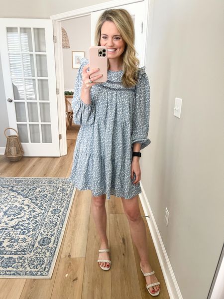 Blue and white baby doll dress is 50% off! Shared this yesterday in Sunday finds! Wearing the size small 

#LTKunder100 #LTKsalealert #LTKFind