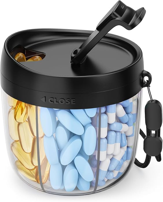 AMOOS Cute Pill Dispenser with Anti-Mix Design, 7-Slot, BPA-Free, Patented | Amazon (US)