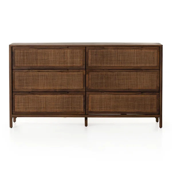 Nellie 6 Drawer Cane Dresser | Wayfair North America