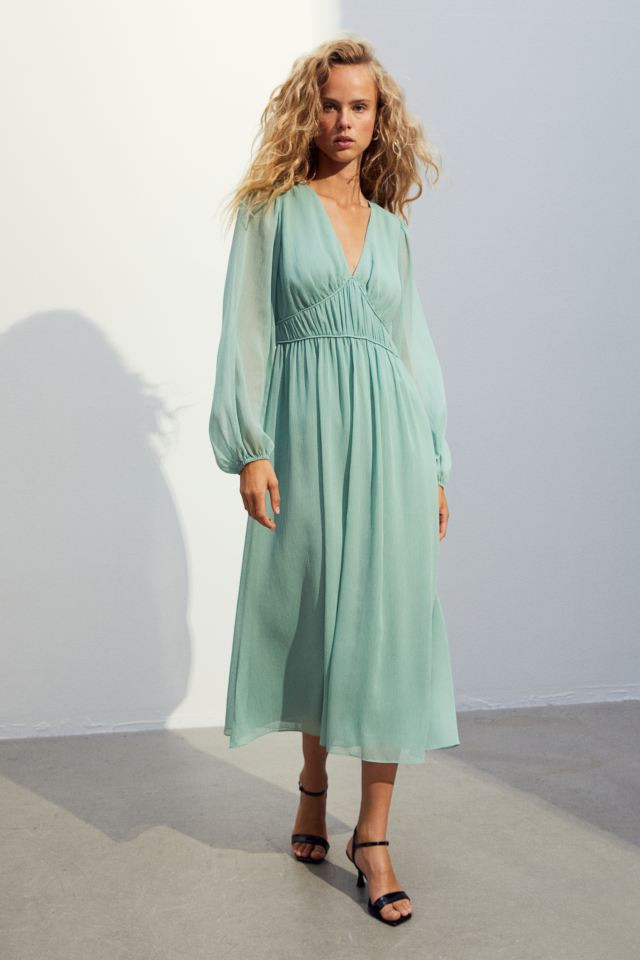Balloon-sleeved Chiffon Dress | H&M (US + CA)