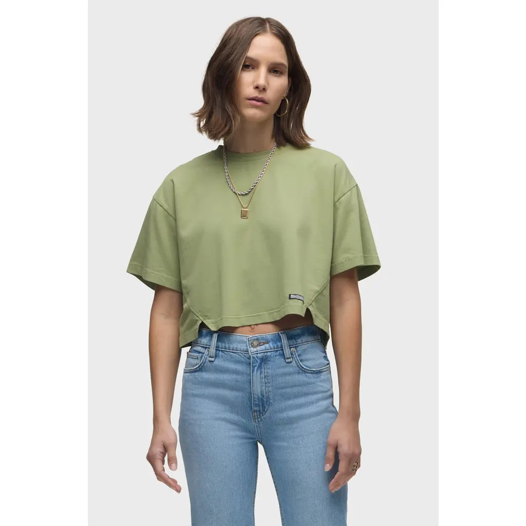 Hudson Jeans S/S Forward Seam Tee in Sage at Nordstrom, Size X-Large | Nordstrom