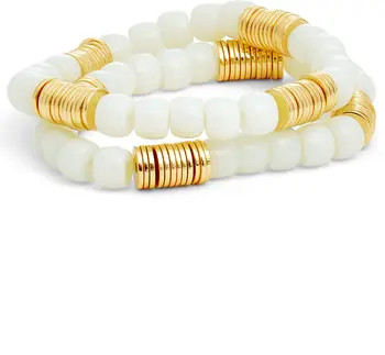 Set of Two Beaded Stretch Bracelets | Nordstrom