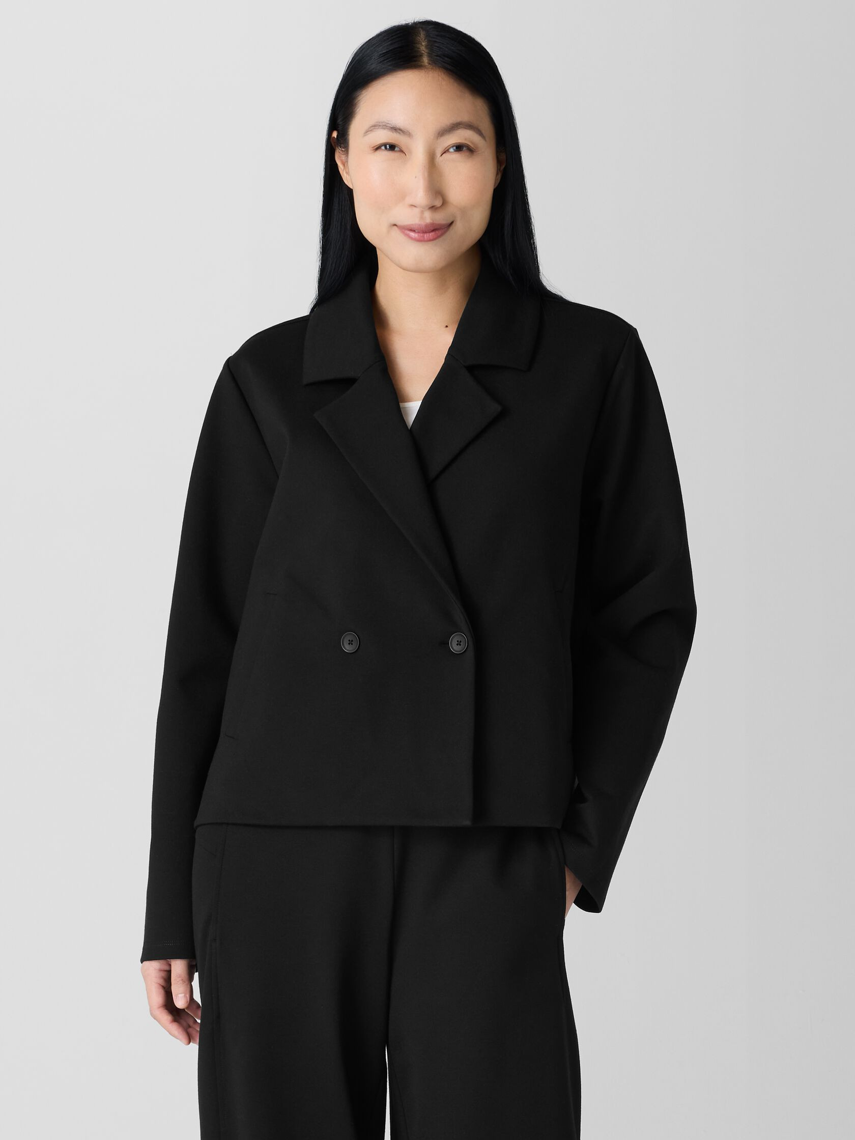 Washable Flex Ponte Short Blazer | Eileen Fisher