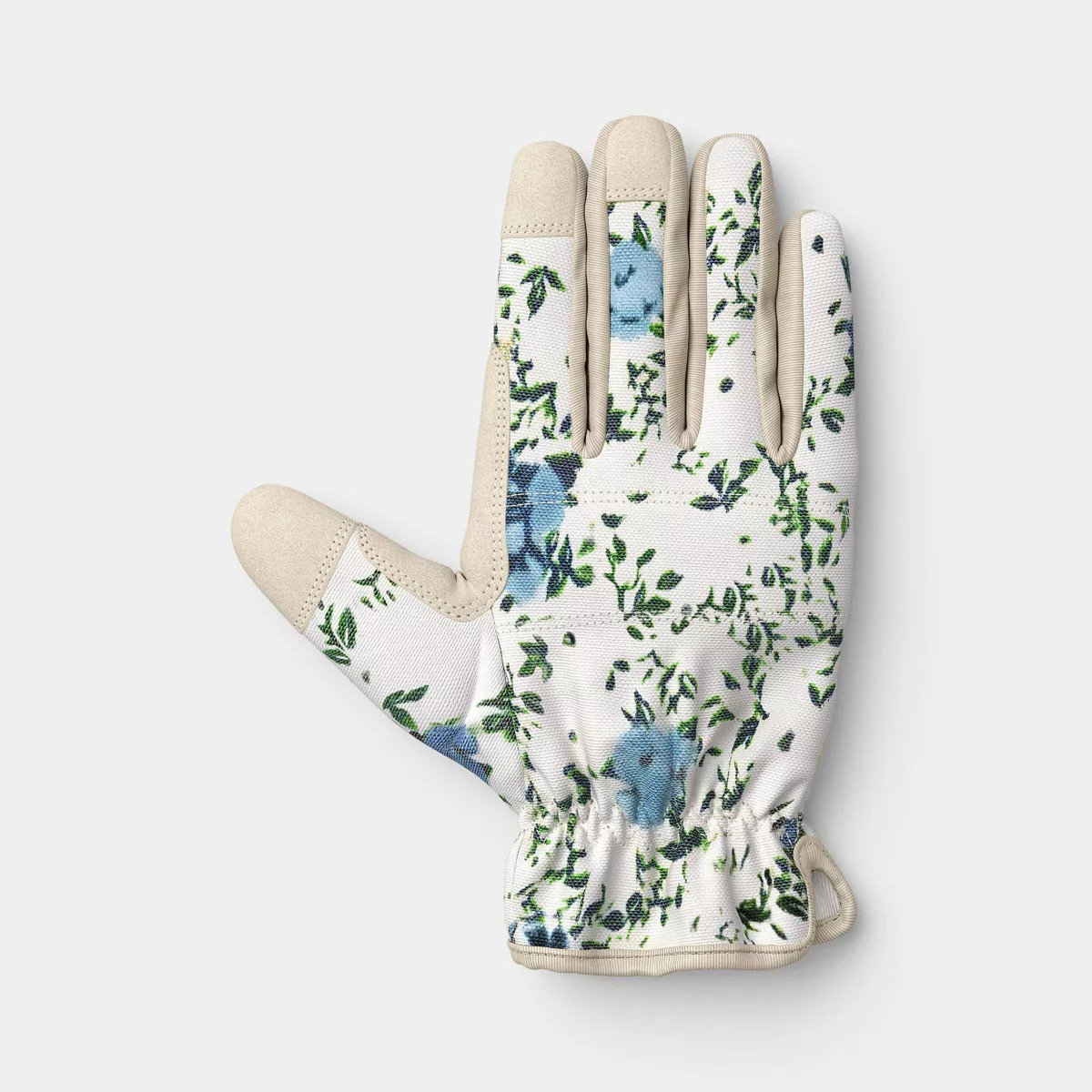 Duck Canvas Floral Ikat Blossom Pattern Work Gloves One Size Khaki - Threshold™ | Target
