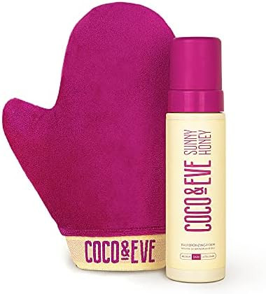 Coco & Eve Self Tanner Mousse Kit - All Natural Sunless Tanning Mousse (Dark) | Instant Self Tann... | Amazon (US)