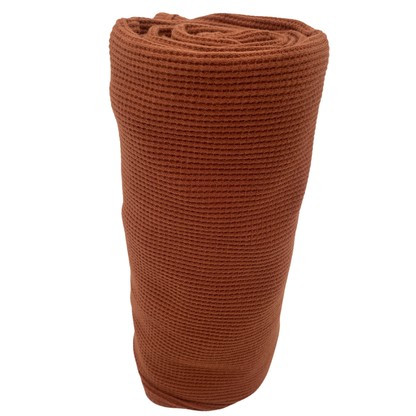Organic Cotton Waffle Swaddle, Caramel | SpearmintLOVE