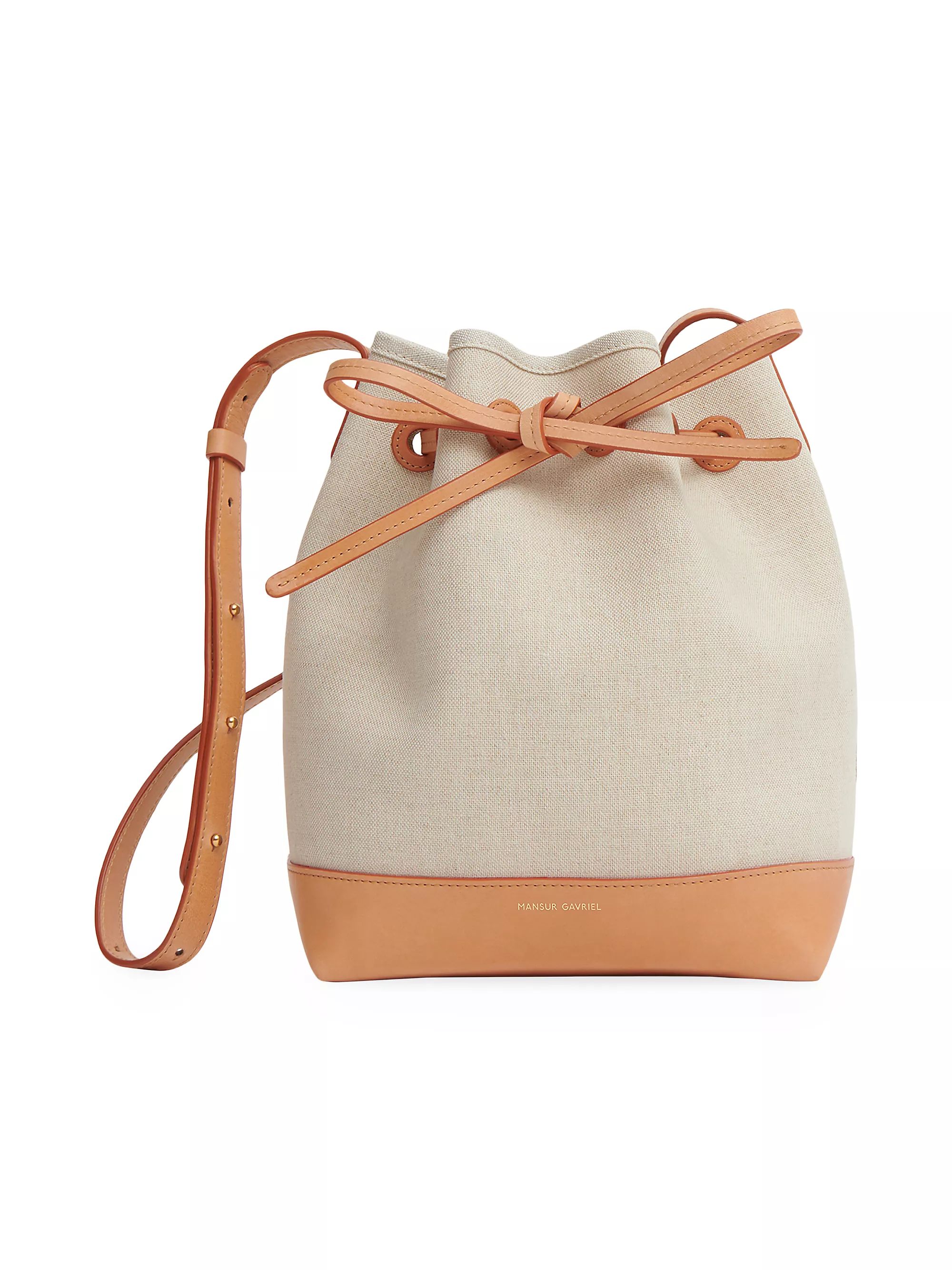 Mini Canvas & Leather Bucket Bag | Saks Fifth Avenue