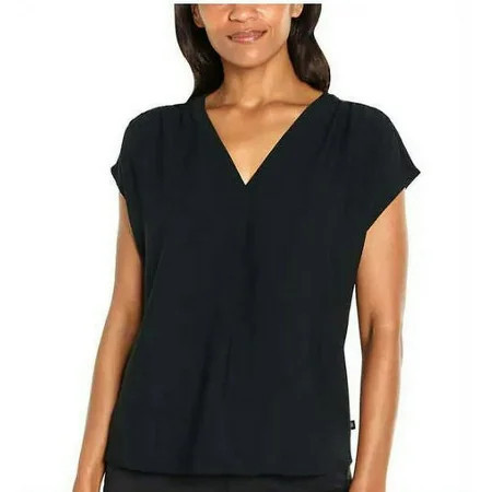 Banana Republic Women s Cap Sleeve V Neck Top (Black XXL) | Walmart (US)