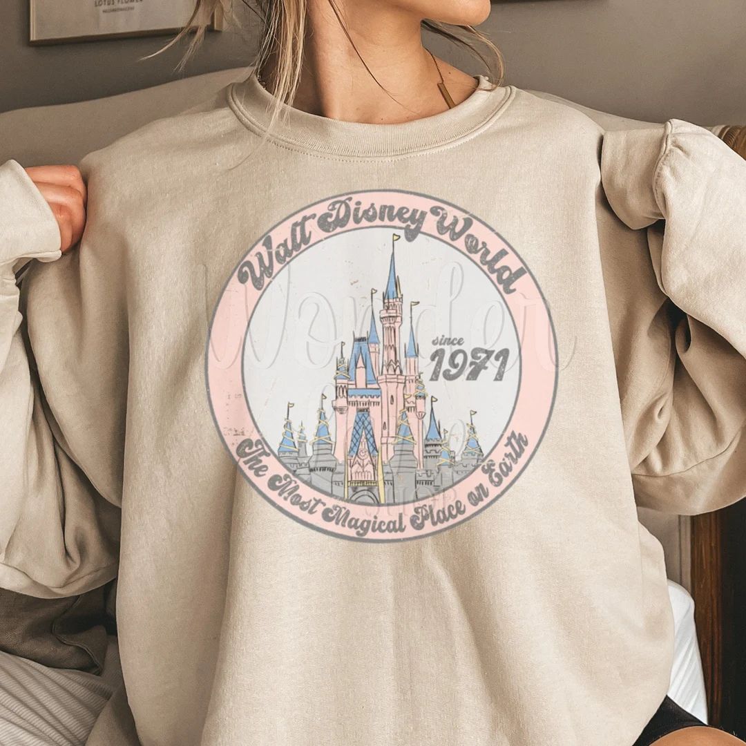 Magic Kingdom Castle Sweatshirt, Most Magical Place on Earth, Disney Trip Sweatshirt, Disney Worl... | Etsy (US)