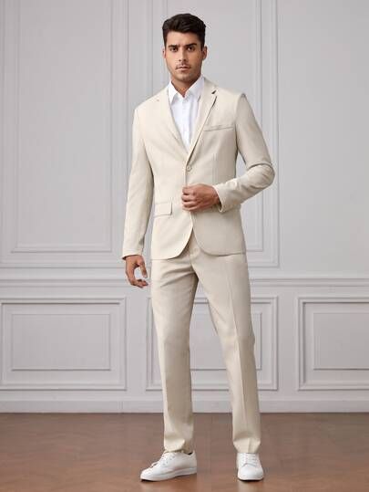 SHEIN Men Single Breasted Blazer & Pants Suit Set SKU: sm2209061770418033(30 Reviews)$59.99$56.99... | SHEIN