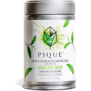 Pique Organic Sun Goddess Matcha Tin - Ceremonial Grade Matcha Green Tea Powder, Supports Radiant... | Amazon (US)