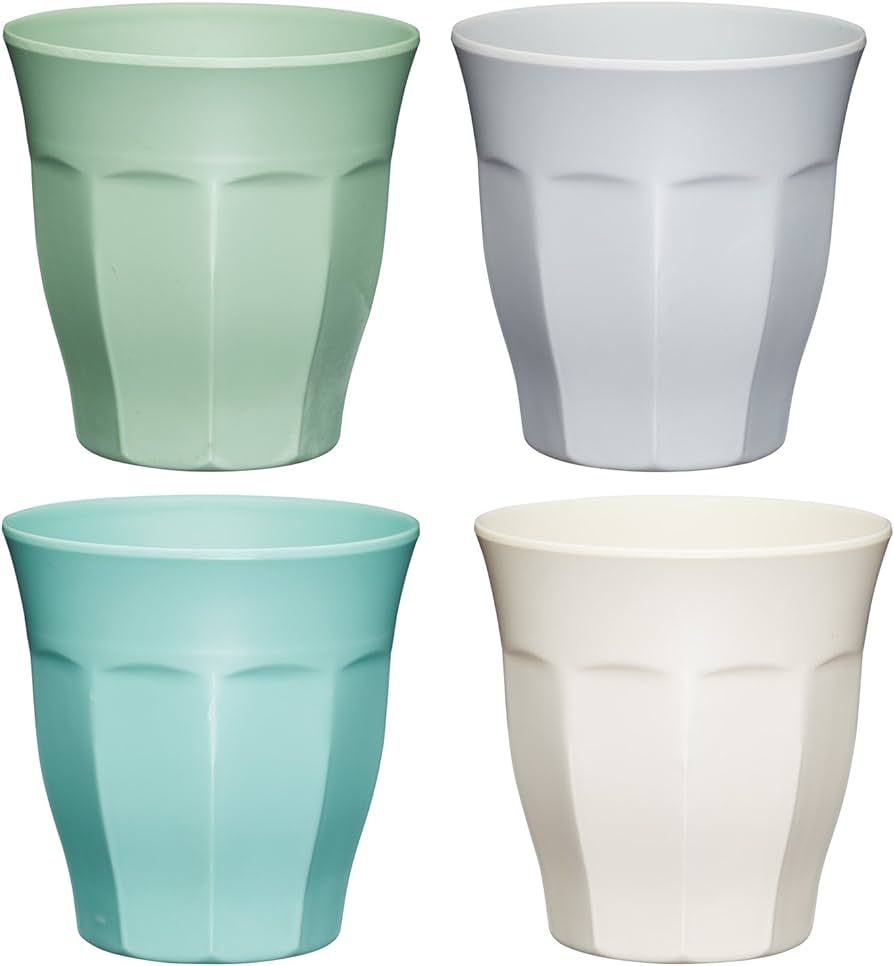 Kitchen Craft Colourworks 'Unbreakable' Melamine Tumbler Cups, 280 ml (10 fl oz) - 'Classics' Col... | Amazon (US)