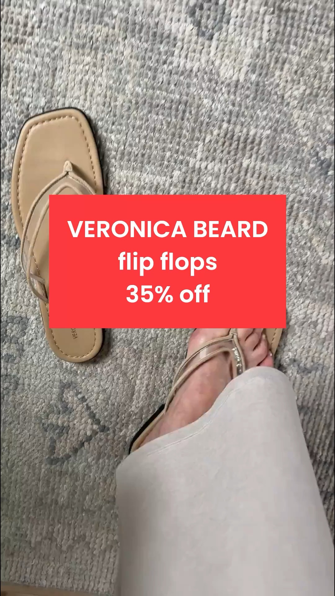 Veronica Beard flip flops on sale 35% off.

#LTKSaleAlert