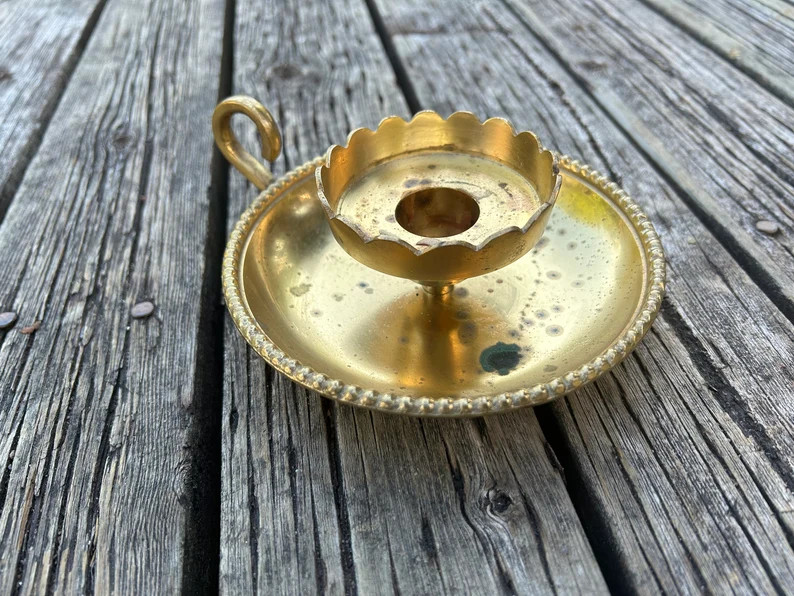 Vintage Elegant Solid Brass Finger Candle Holder - Etsy Canada | Etsy (CAD)