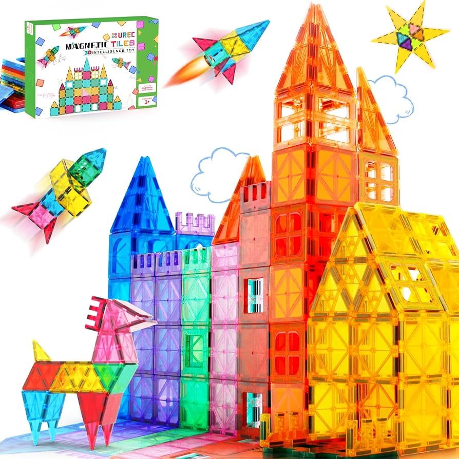 UREC 46-Piece Magnetic Tiles Kids Games Christmas Birthday Gifts, STEM Preschool Must Have Learni... | Amazon (US)