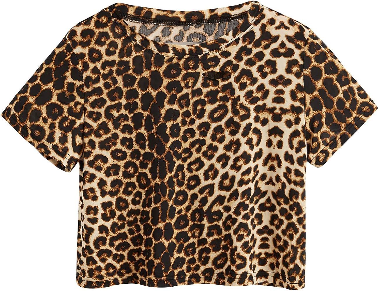 SweatyRocks Women's Summer Short Sleeve T Shirts Distressed Ripped Crop Tops | Amazon (US)