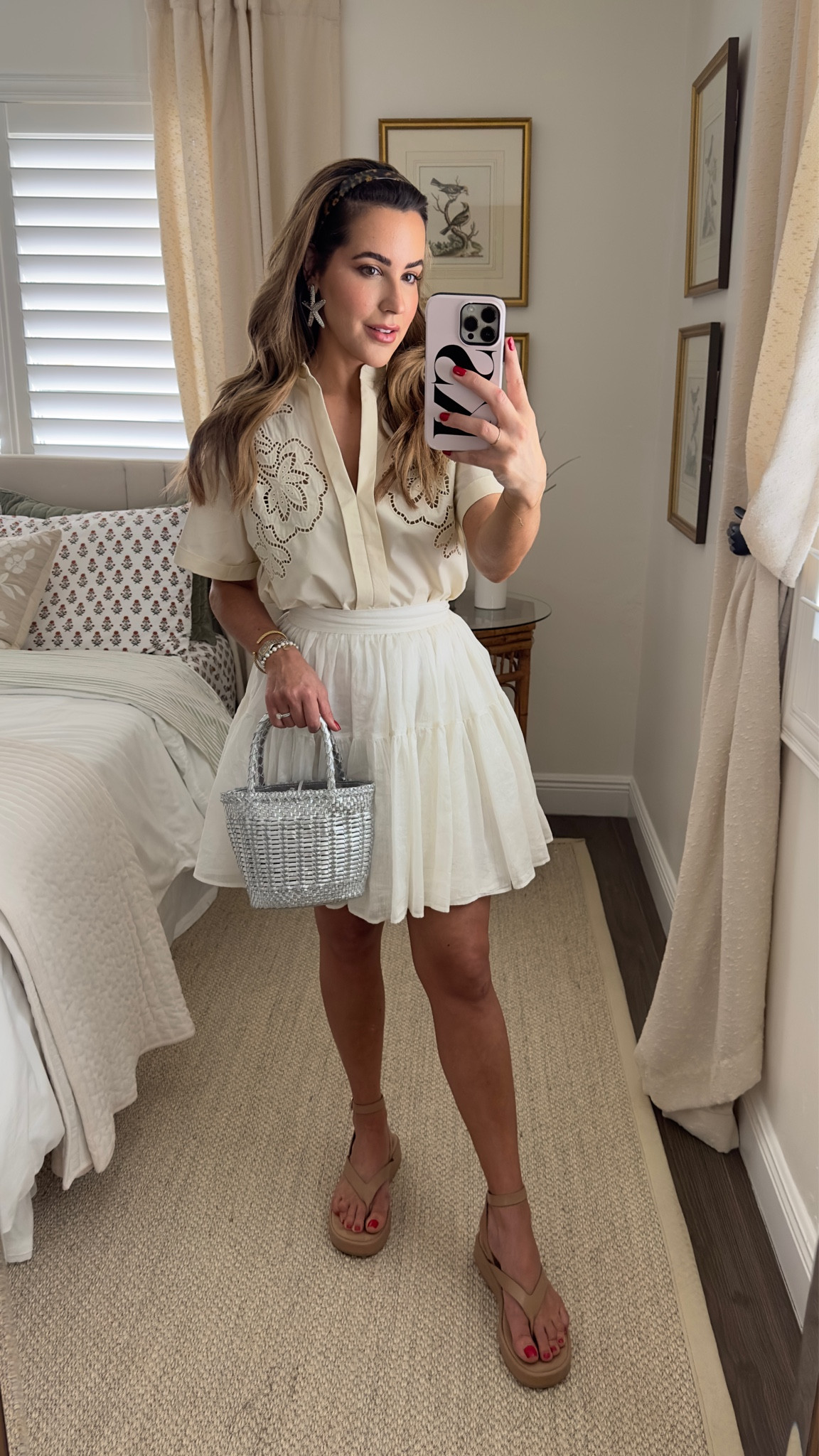 Wearing size XS top. Skirt is very old H&M but I linked two similar styles below to get the look. Sandals run TTS. 

Target style, bubble mini skirt, platform sandal, metallic basket tote bag, starfish earrings 

#LTKfindsunder100 #LTKxTarget #LTKfindsunder50