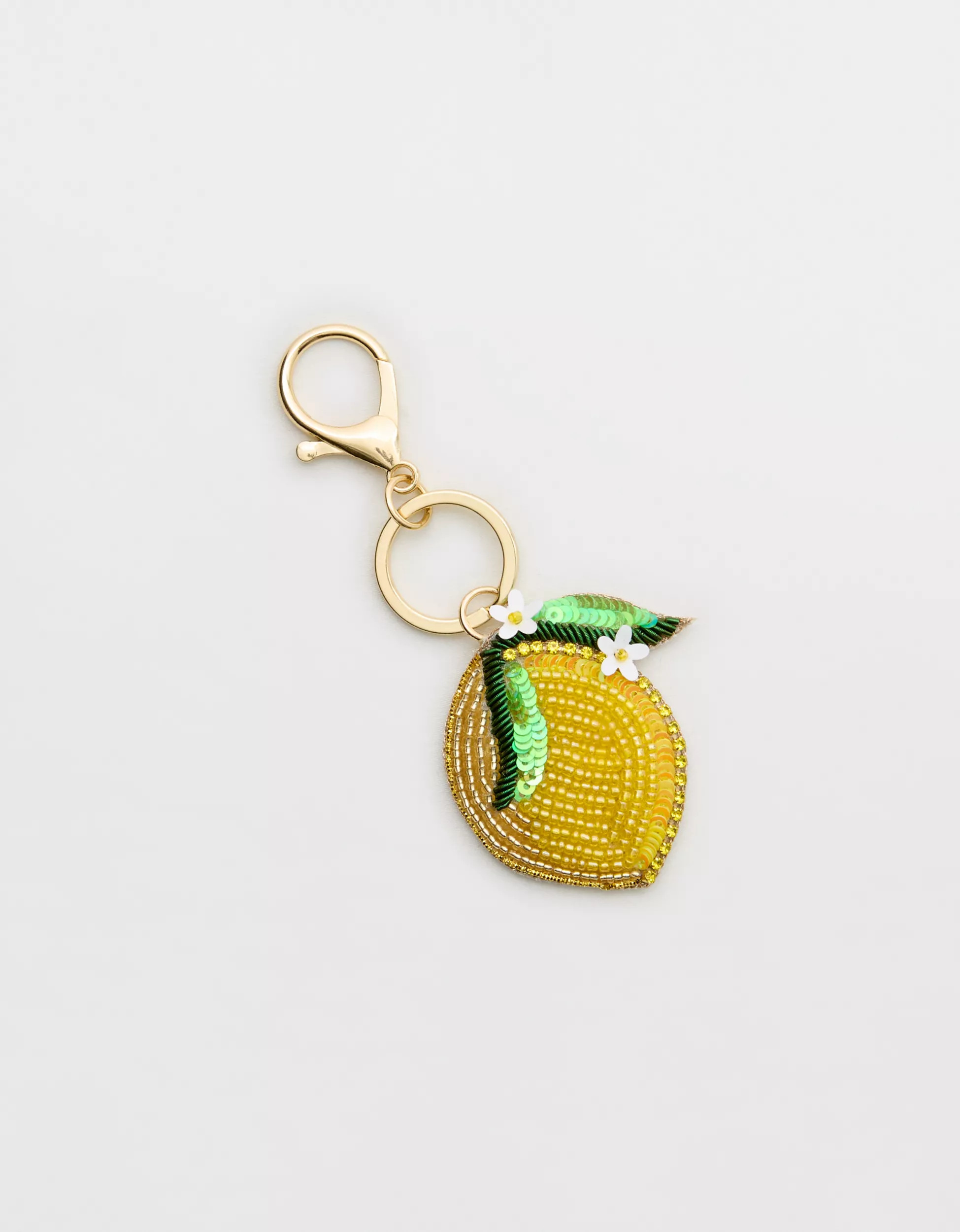 Aerie Beaded Lemon Bag Charm | Aerie