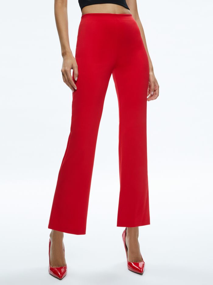 RMP MID RISE BACK-ZIP BOOTCUT ANKLE PANT | Alice + Olivia