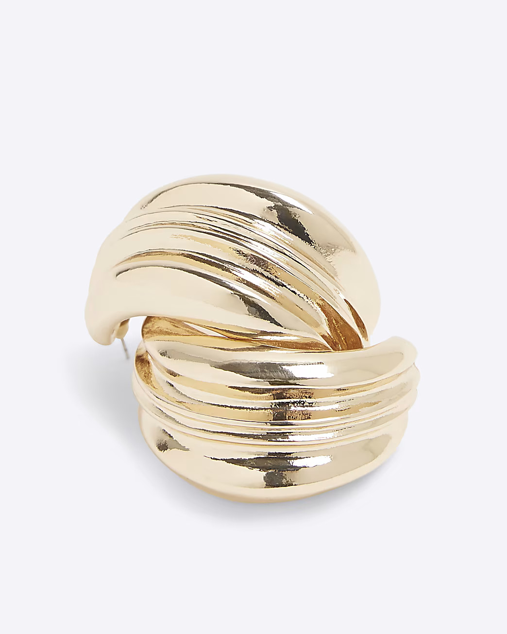 Gold Molten Hoop Earrings | River Island UK & IE