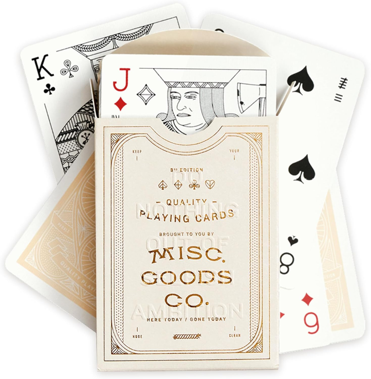 Premium Playing Cards | Intricate Design | Detailed Embossing and Gold Foil Accents | Ivory | Amazon (US)