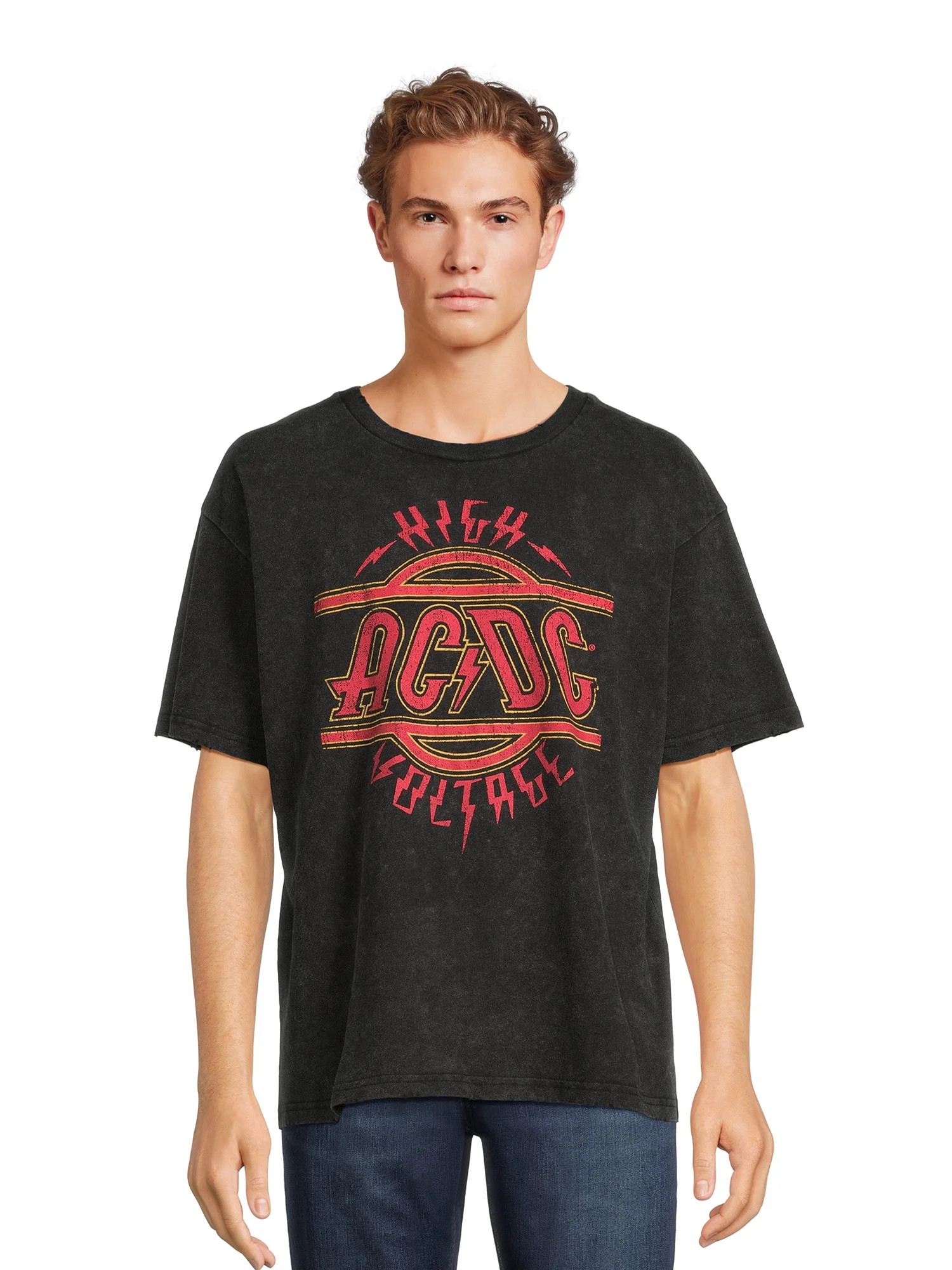 ACDC Men’s and Big Men’s Oversized Graphic Band Tee, Sizes XS-3XL - Walmart.com | Walmart (US)
