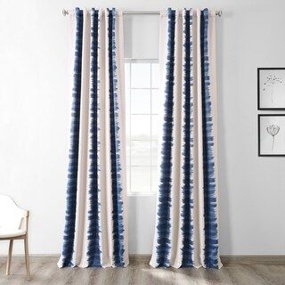 Exclusive Fabrics Flambe Striped Pattern Blackout Curtain Panel Pair | Bed Bath & Beyond