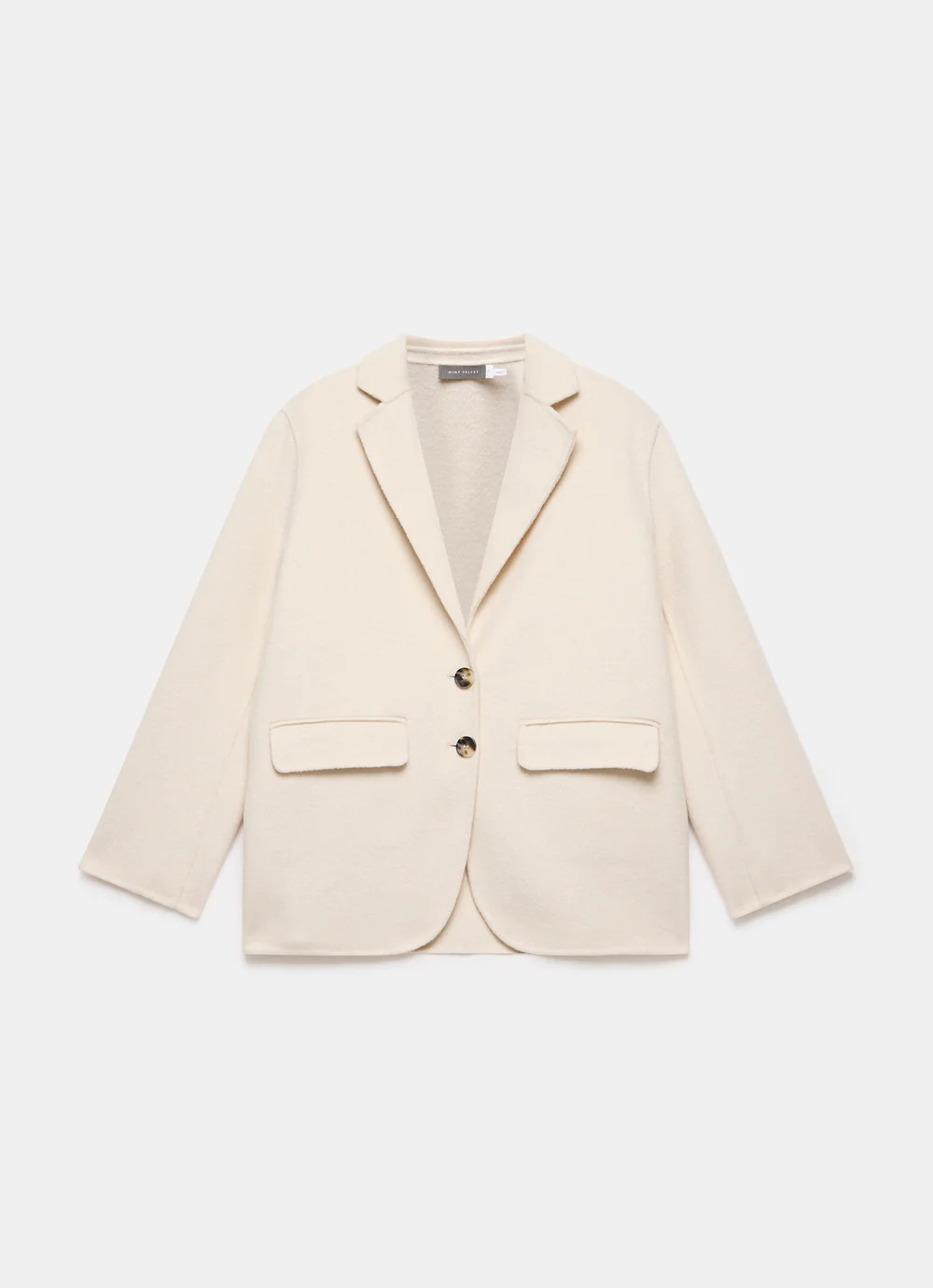 Cream Wool Blend Double Faced Blazer | Mint Velvet