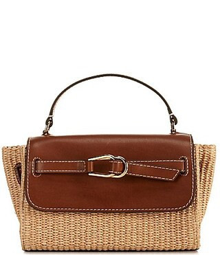 Loeffler Randall Alexi Straw Top Handle Crossbody Bag - Natural/Cacao | Dillard's