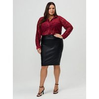 Pencil Midi Skirt in Black | Torrid (US & Canada)