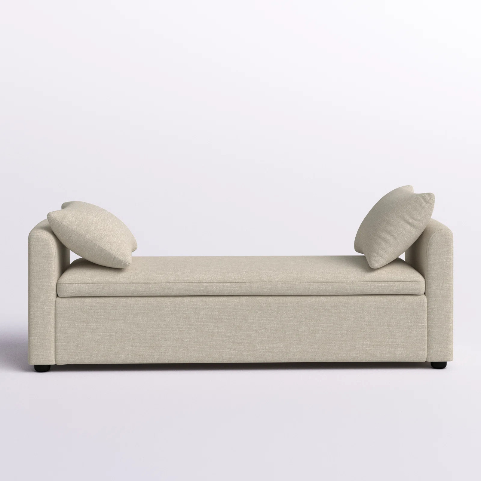 Aristides Modern 59.4" Wide Storage Bench with Two Pillows for Bedroom End of Bed King Size | Wayfair North America