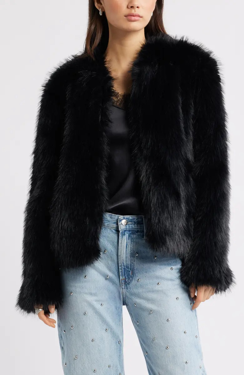 Open Edit Faux Fur Jacket | Nordstrom | Nordstrom