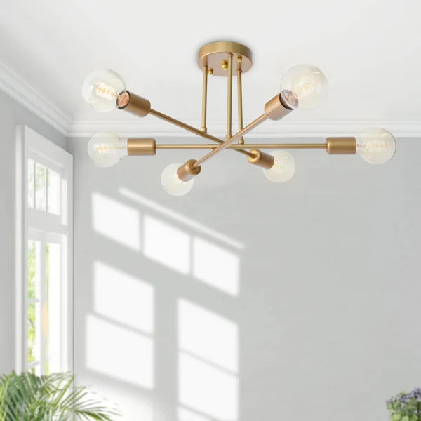 Kashton 6 - Light 23.6" Semi Flush Mount | Wayfair North America