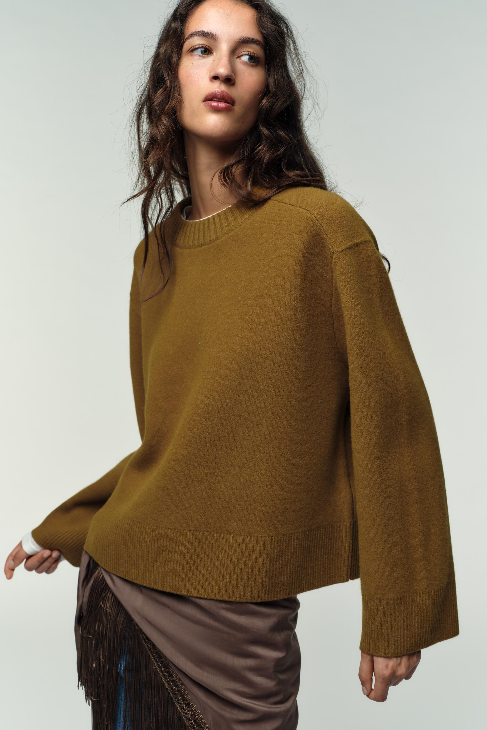 95% WOOL LONG SLEEVE JUMPER | Zara US