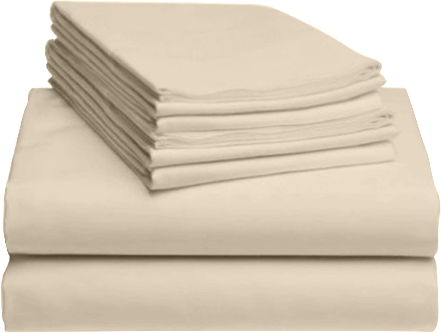 LuxClub 6 PC Sheet Set Bamboo Sheets Deep Pockets 18" Eco Friendly Wrinkle Free Sheets Machine Wa... | Amazon (US)