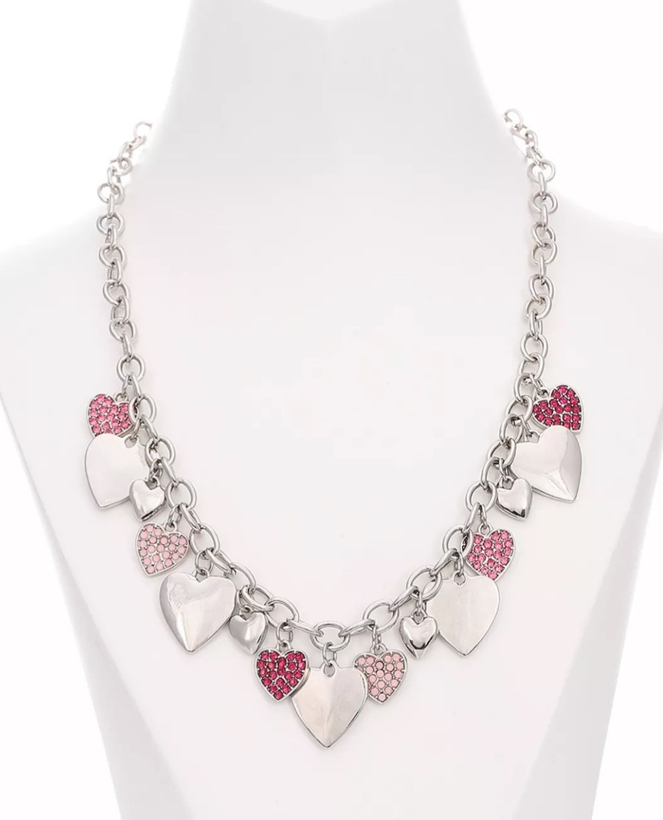 #hearts #heartnecklace #valentine #valentinejewelry #heartcharmnecklace #giftsforher #multiheartnecklace #valentinesdaygift #pinkheart #ponkhearts #silverhearts 

#LTKstyletip #LTKFind