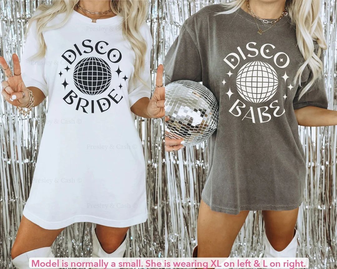 Disco Bachelorette Shirts Custom Bride's Last Disco Shirt Retro 70s Bachelorette Party Dancing Qu... | Etsy (US)