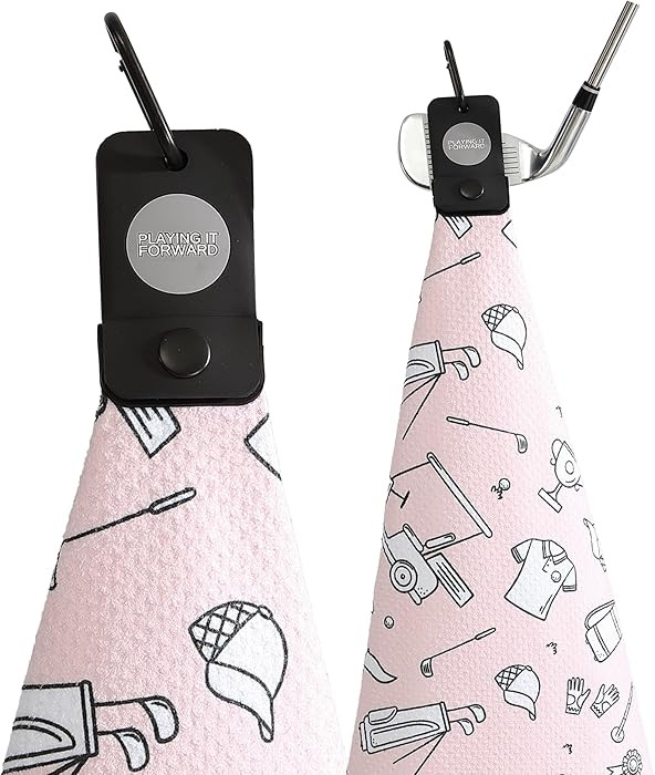 Magnetic Golf Towels for Golf Bags with Clip & Ultra Strong Magnet - Waffle Weave Microfiber Towe... | Amazon (US)