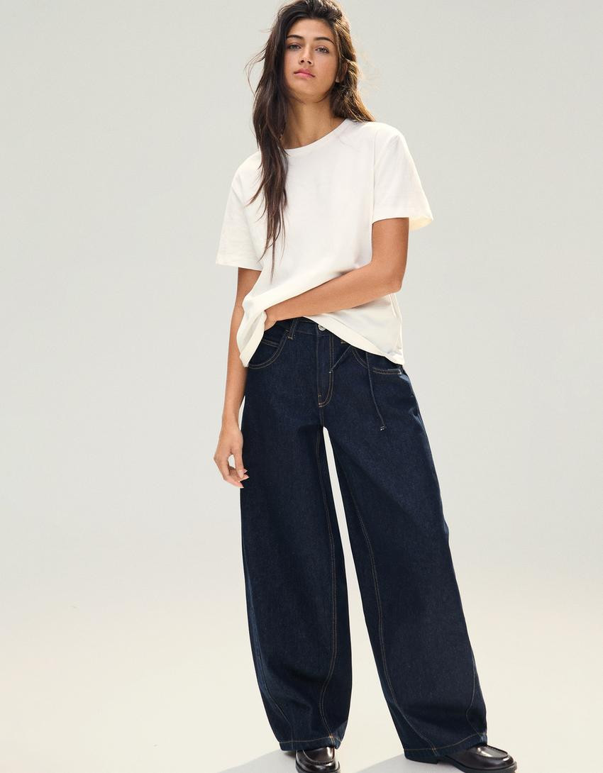 Basic T-Shirt mit kurzen \u00c4rmeln - Damen | Bershka DE