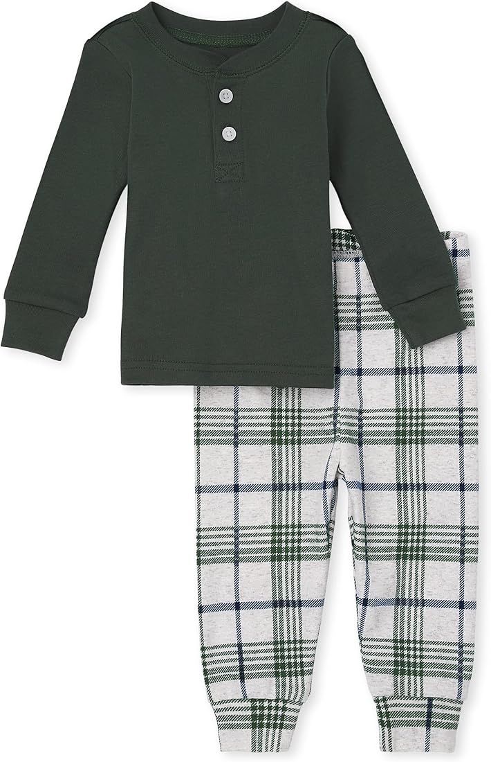 The Children's Place Baby Boys' and Toddler Long Sleeve Top and Pants Pajama Set | Amazon (US)