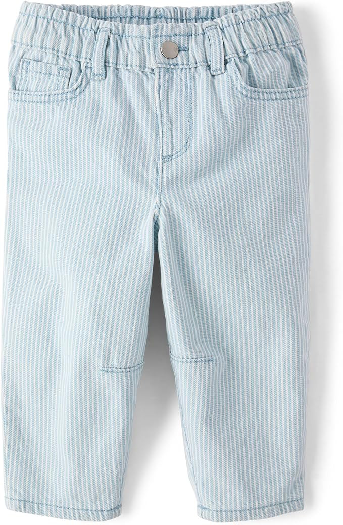 The Children's Place Baby Girls' and Toddler Barrel Leg Jeans | Amazon (US)