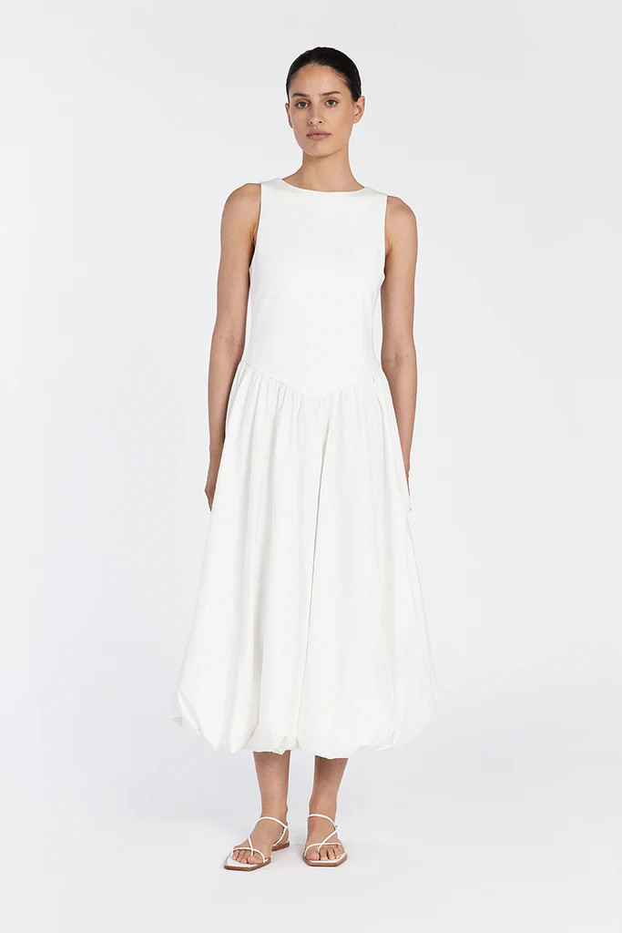 JAMES WHITE BUBBLE MIDI DRESS | DISSH