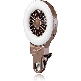 Fangirl by Remi: 2-in-1 Clip on Phone Fan and Selfie Ring Light (Brown) | Amazon (US)