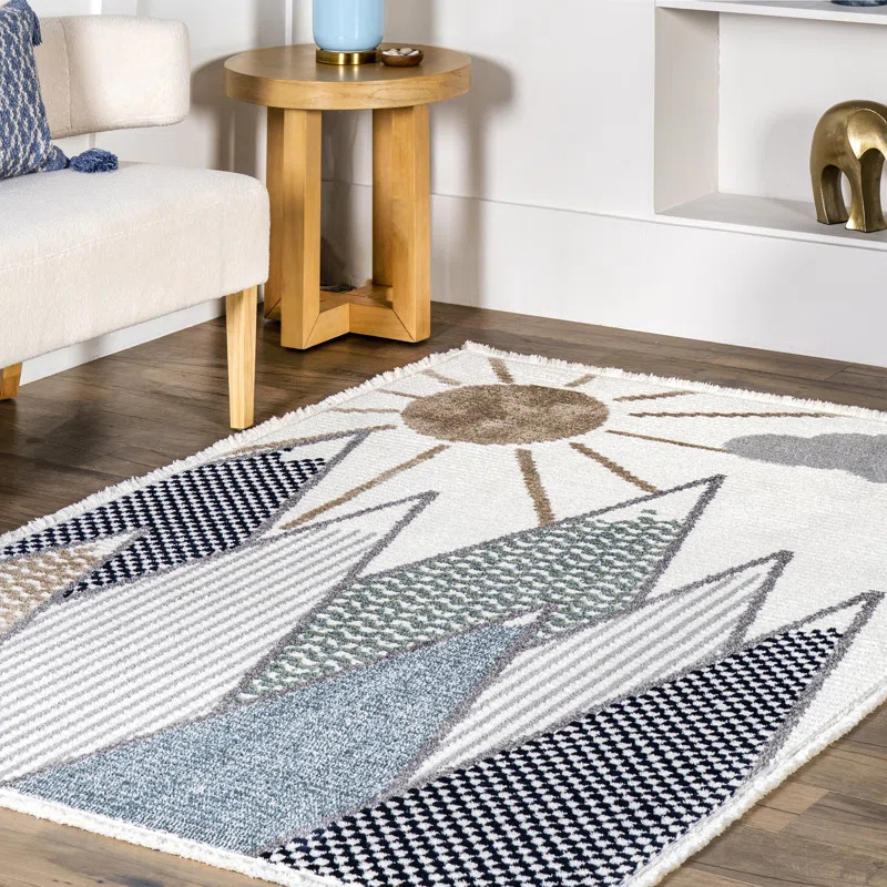 Loon Peak® Elsha Rocky Mountains Kids Fringe Area Rug & Reviews | Wayfair | Wayfair North America